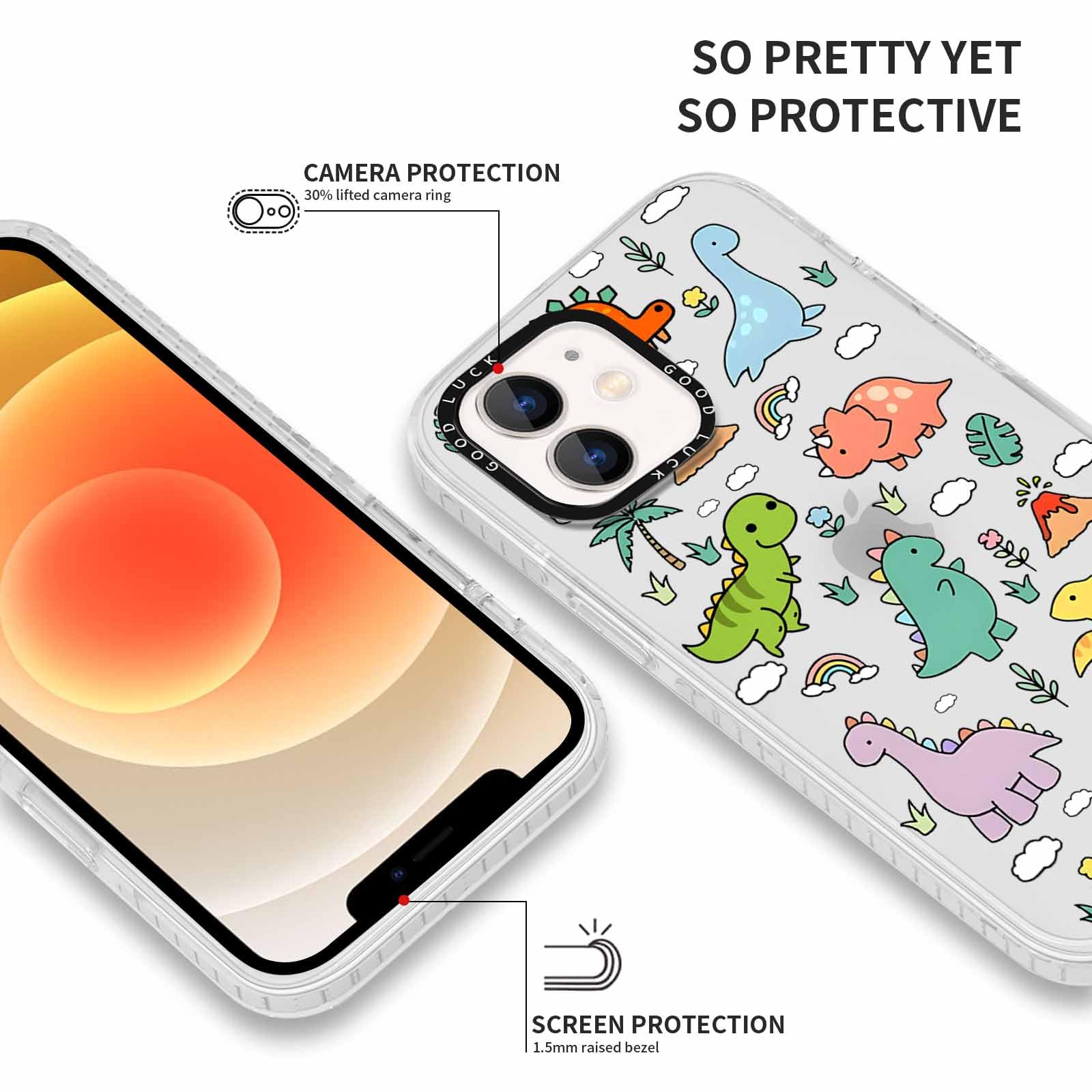 Yoedge 2 Pezzi Cover per iPhone 12 / iPhone 12 Pro 6,1, Ultra Sottile Trasparente Morbida TPU Custodia in Silicone Antiurto Antigraffio Protettiva Case con Disegni per Ragazza per iPhone 12, Fiore 5