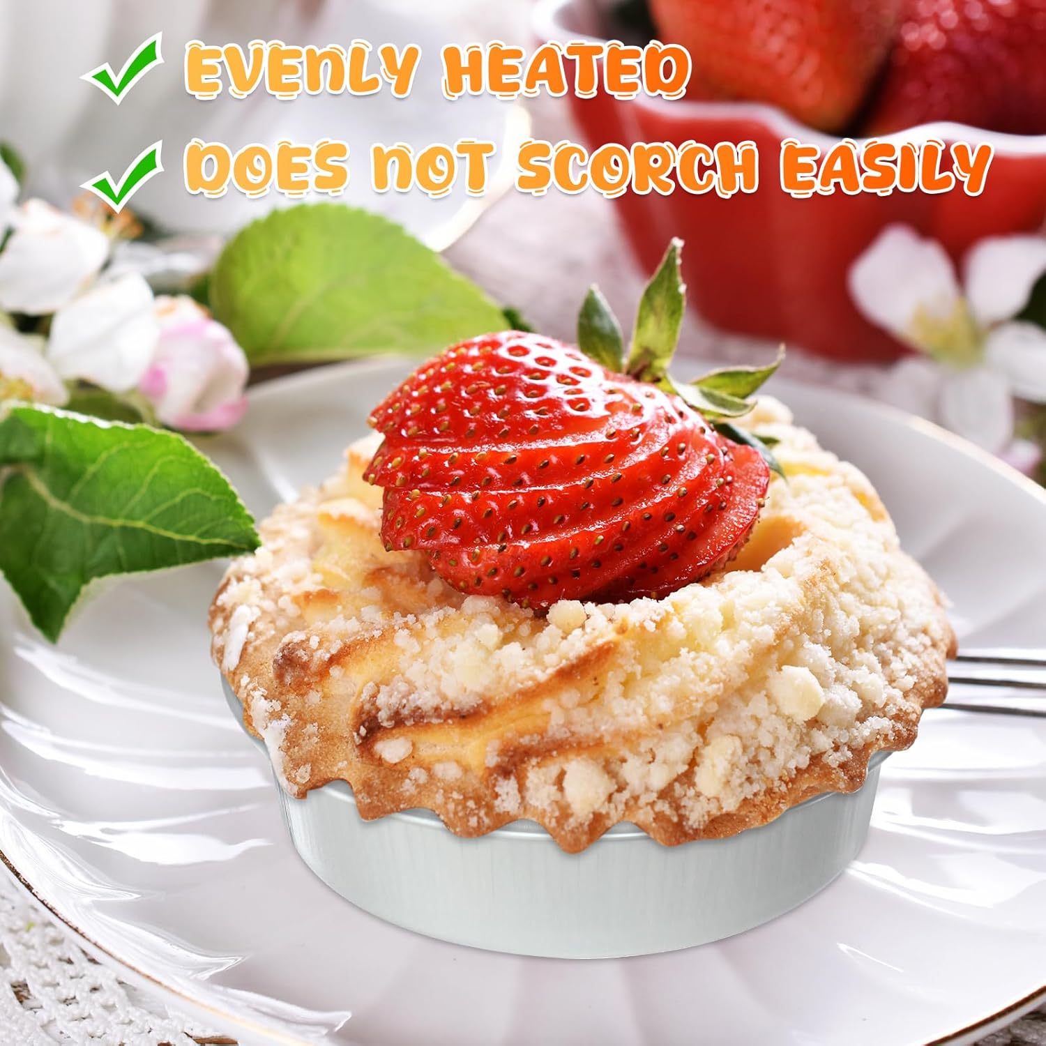 Yinder 120 Pcs 8 oz Disposable Mini Pie Tins with Lids Aluminum Ramekins Foil Pie Pans Egg Tart Cake Baking Pans Individual Round Containers Heat Resistant Oven Safe for Party, Gift(Silver) - Image 5