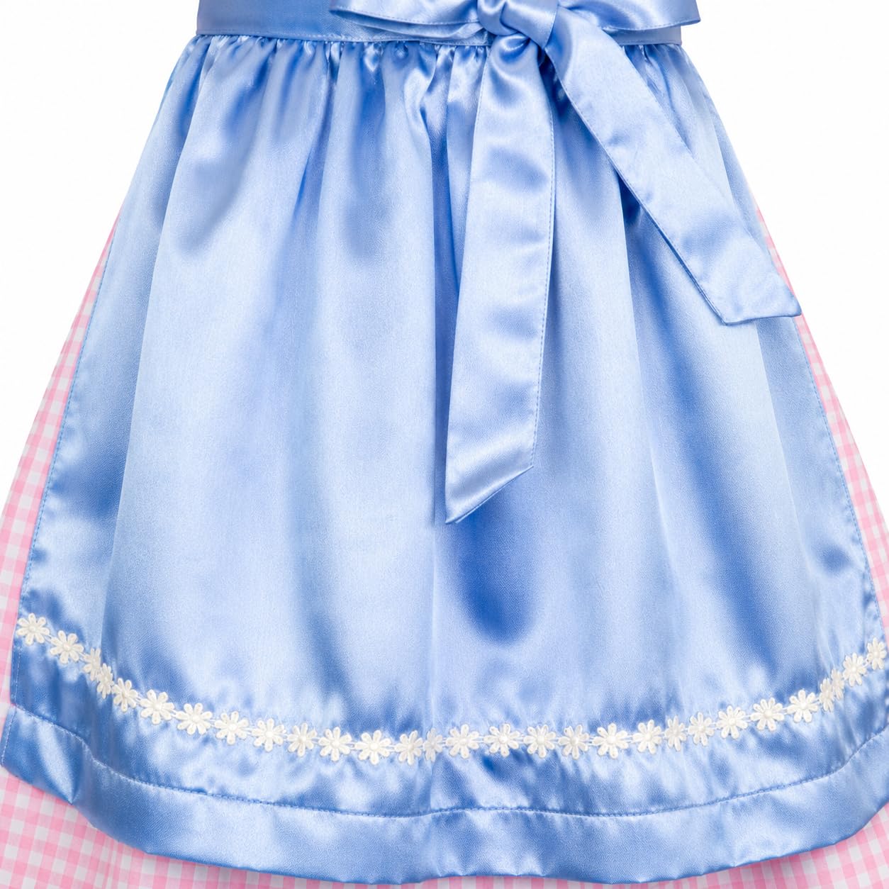 Ramona Lippert® Dziecięcy Dirndl Mia - Dirndl różowy biały w kratkę z bluzką - tradycyjny Dirndl dla dziewczynek - rozm. 110/116-158/164