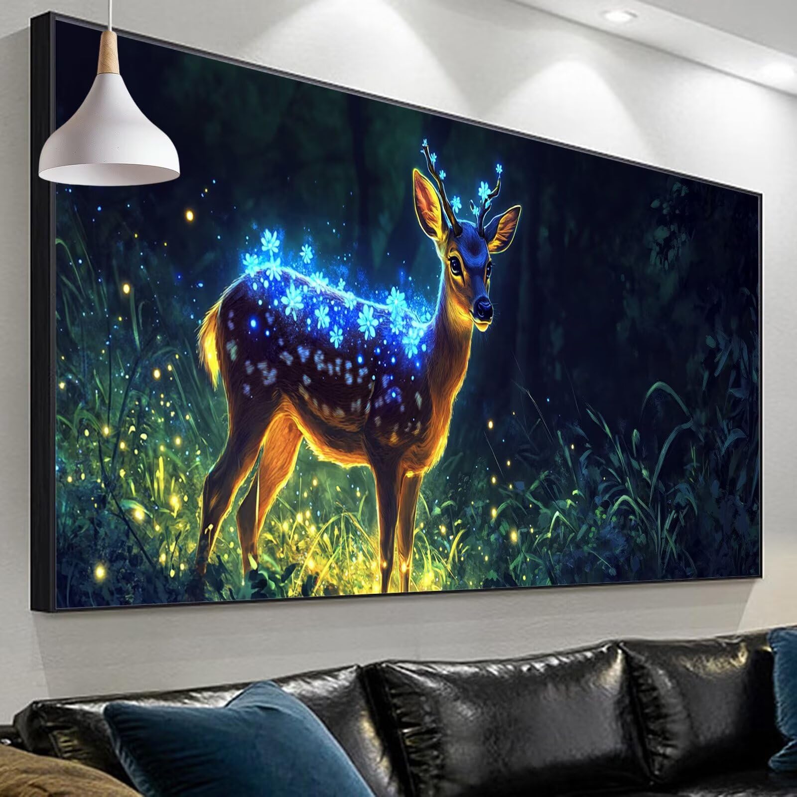 Diament Malarstwo Jeleń Diament Malarstwo Dla Dorosłych, Diamentowe Malarstwo Zwierzęce, DIY Kryształowa Sztuka Ścieg krzyżykowy Embroidery Diament Haft na Prezenty Dekoracja ścienna do domu (240x80cm