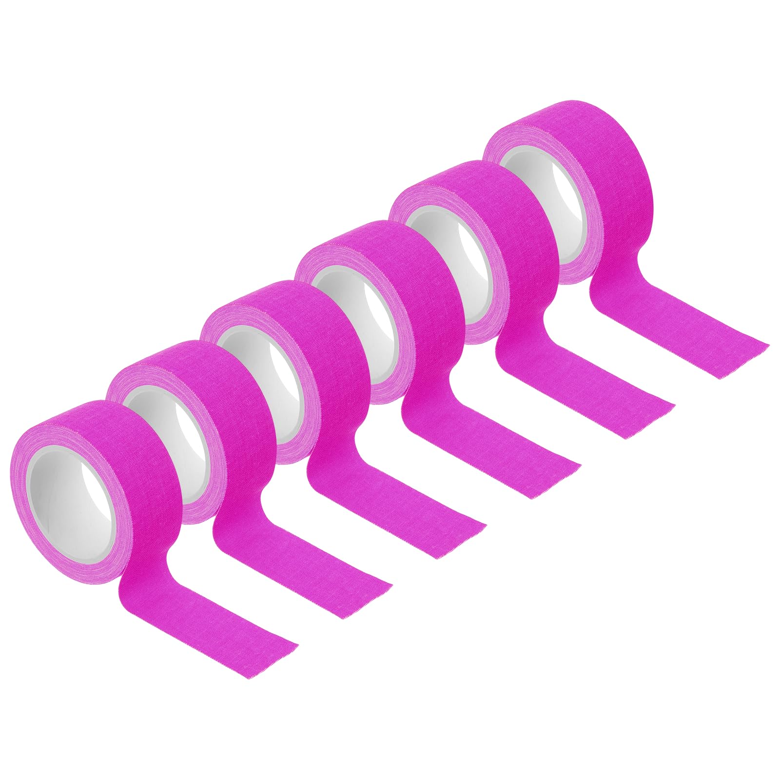 PATIKIL 25mm x 5m Neon Gaffer Cloth Tape, 6 Roll Fluorescent Blacklight Reactive Glow in the Dark Tape for Dance Floors Glow Party Supplies, Purple