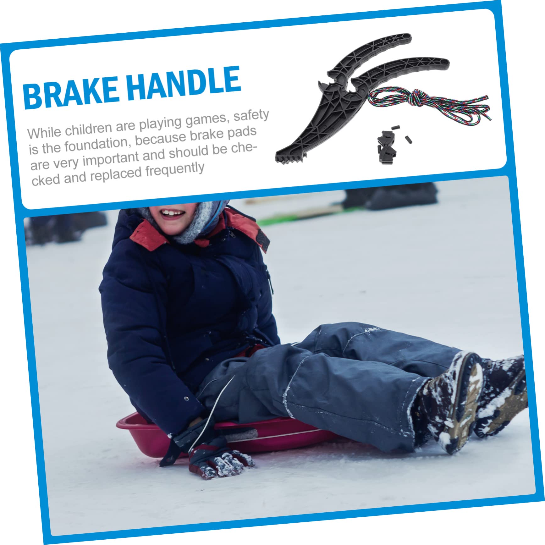 NAMOARLY Snowboard Brake Pad Handle Plastic Snowboard Accessories Skiing Safety Essential