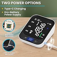 Vista 3 de Blood Pressure Monitor - Automatic Blood Pressure Machine for Home Use - Large Color Screen and Large Adjustable Cuff for Reliable Readings