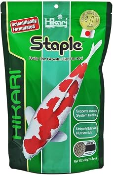 Hikari 17.6-Ounce Staple Floating Pellets for Koi and Pond Fish, Medium
