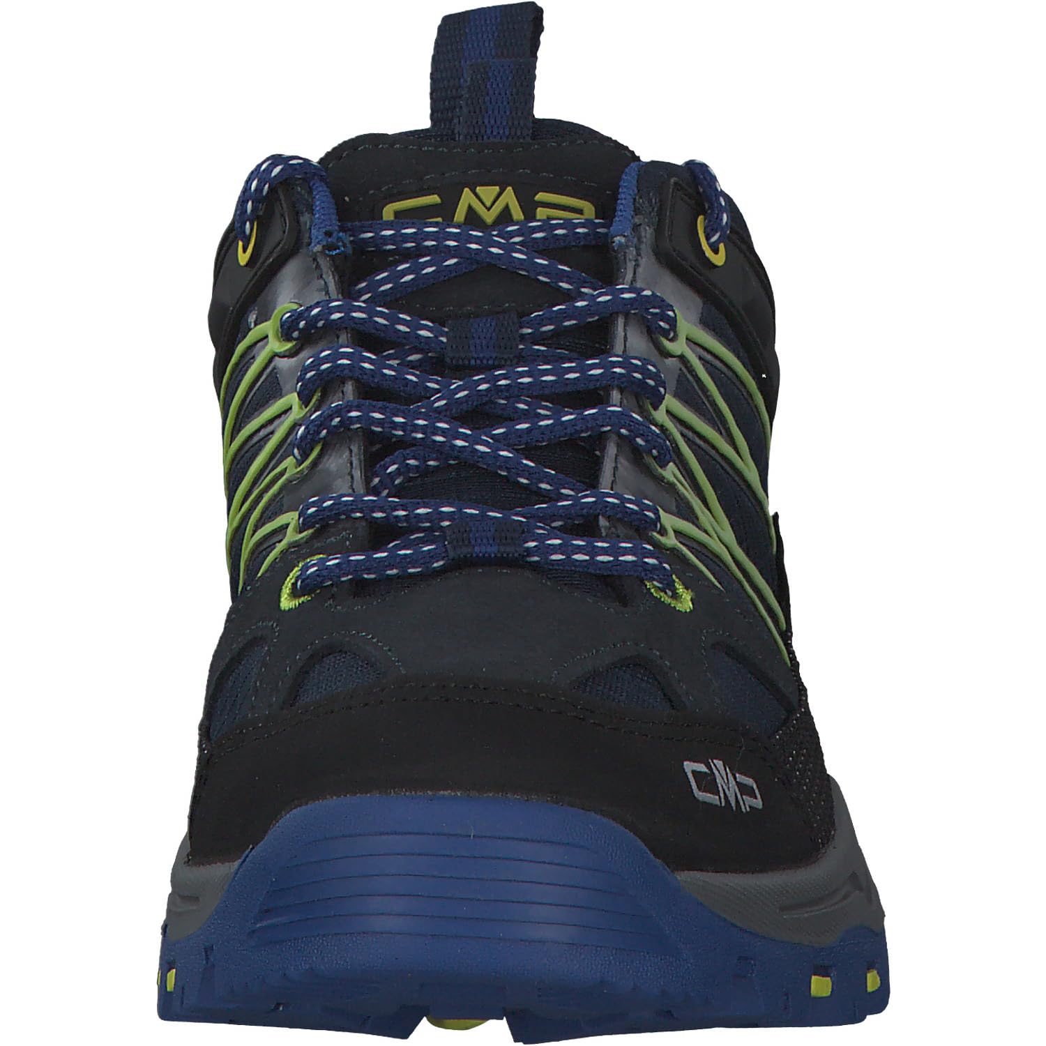 CMP Kids Rigel Low Trekking Shoes Kids WP, Zapatos de Trekking Unisex niños, Negro Azulado Eléctrico, 38 EU