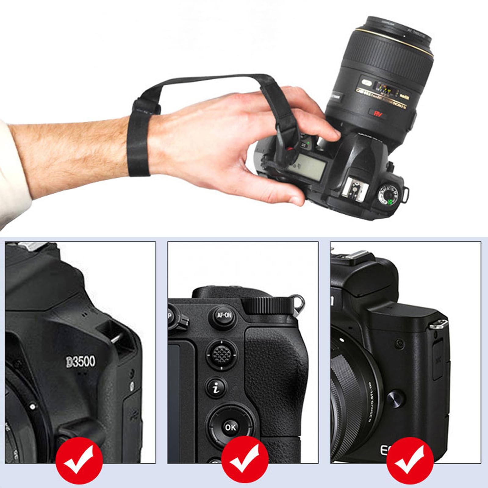 FOSDICK Camera Wrist Strap, Camera Hand Strap with Quick Release, Camera Strap Wrist - Image 2