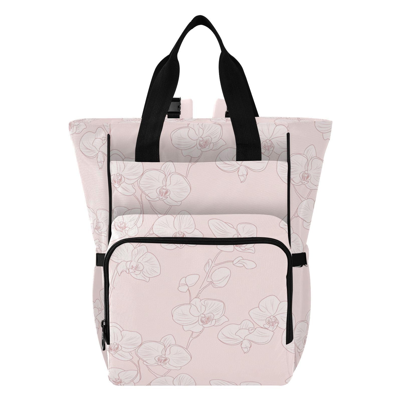 Baby Essentials - Borsa per pannolini, motivo: orchidea