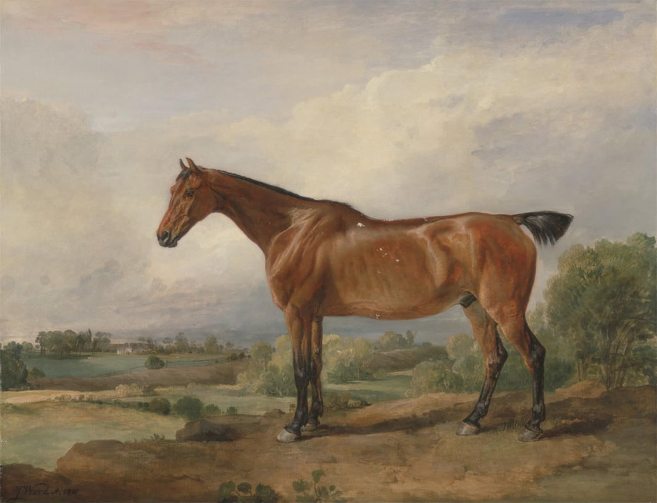 Artxlxxbn No Frame Famous Painting Canvas Artwork Graffiti Print A Hunter In A Landscape By Famous Artist Portrait Canvas Image For Home Decor 60X90cm