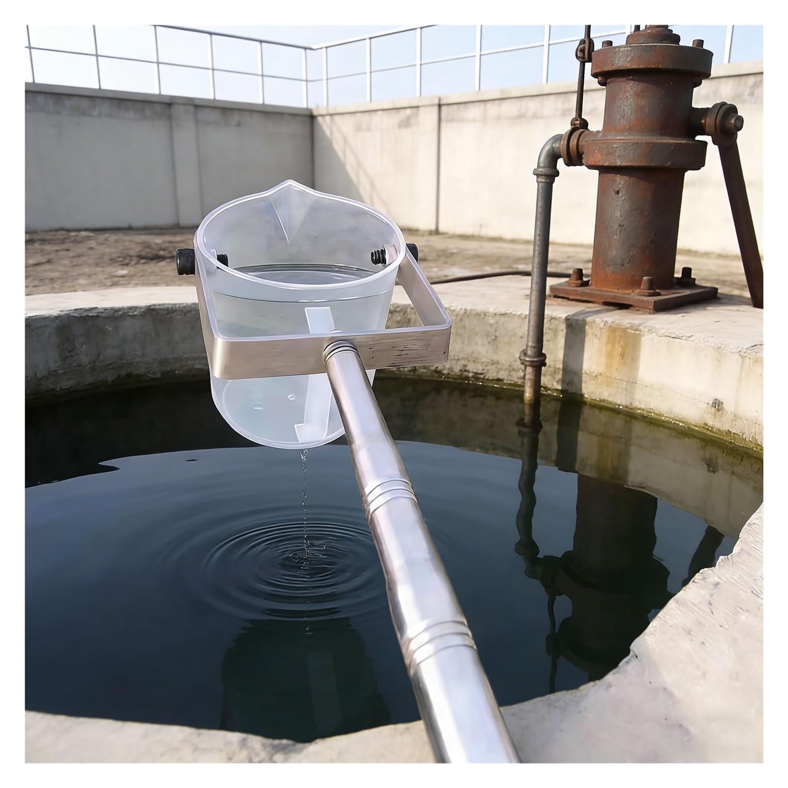 Mestolo telescopico per campionamento dell'Acqua, mestolo per campionamento dell'Acqua da 500 ml/1000 ml con beccuccio graduato, Asta di campionamento dell'Acqua Ultraleggera, in g