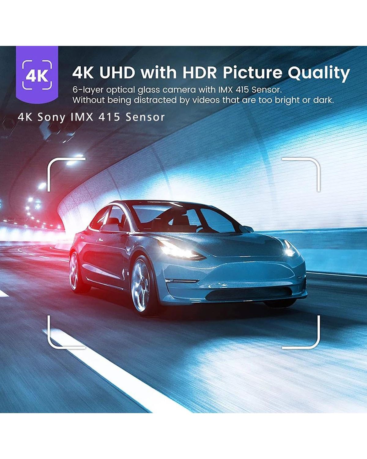 Dashcam Cámara De Salpicadero para Coche 11,26" 4K 2160P GPS WiFi DVR Espejo Retrovisor Doble Lente Pantalla IPS Grabadora Conducción En Directo Cámara Coche(4K-1080P-6M-BL 32G)