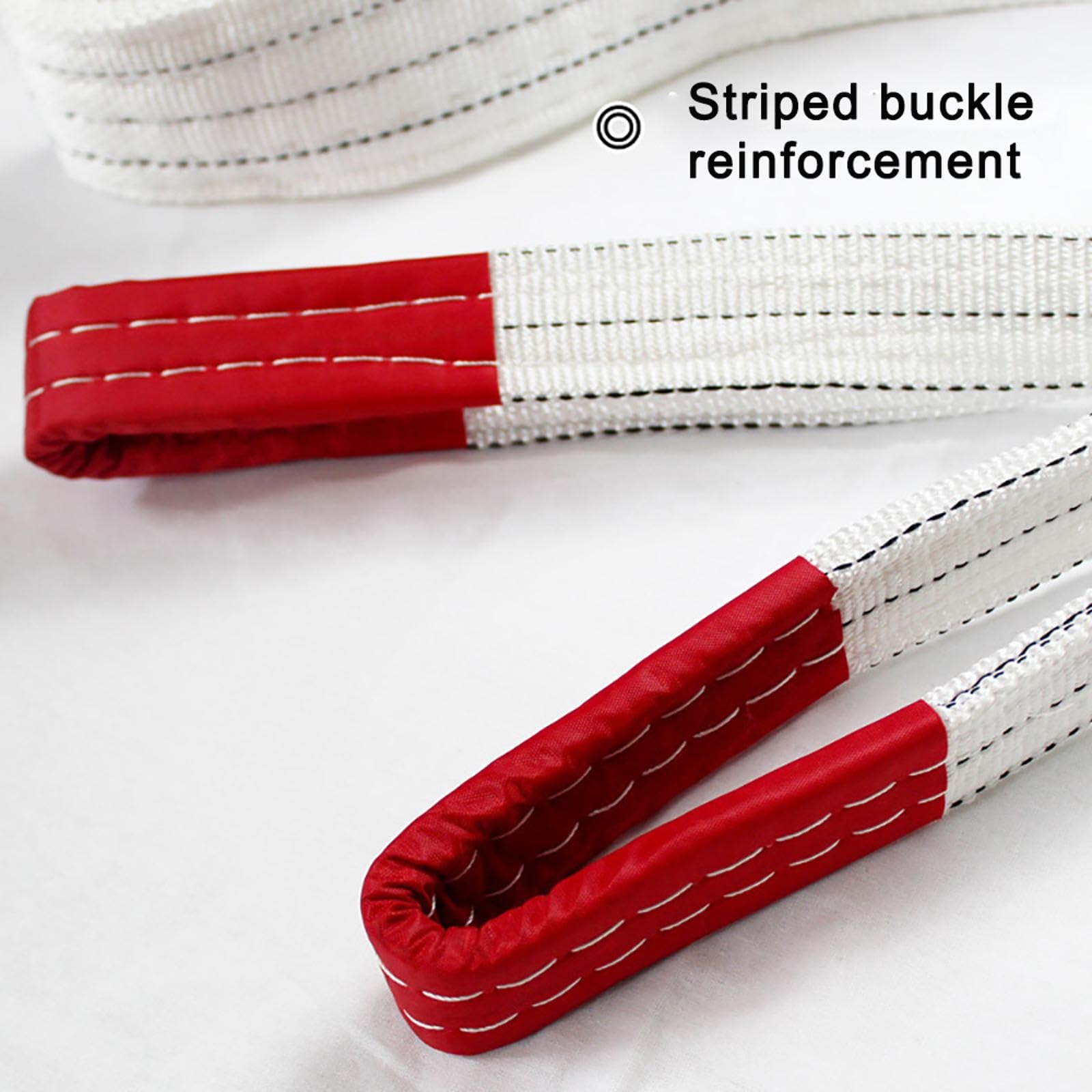 Crane Cargo Strap, 2 cinghie di sollevamento 2T 4M, cinghie di sollevamento in poliestere, spessore 10 mm, per sollevamento di merci o veicoli