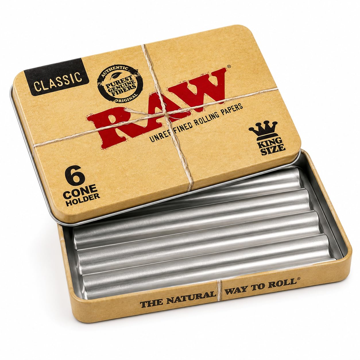 OutonTrip Raw Tin Case for 6 King Size Cones/Joint holder, / joint case/cones case-image-21