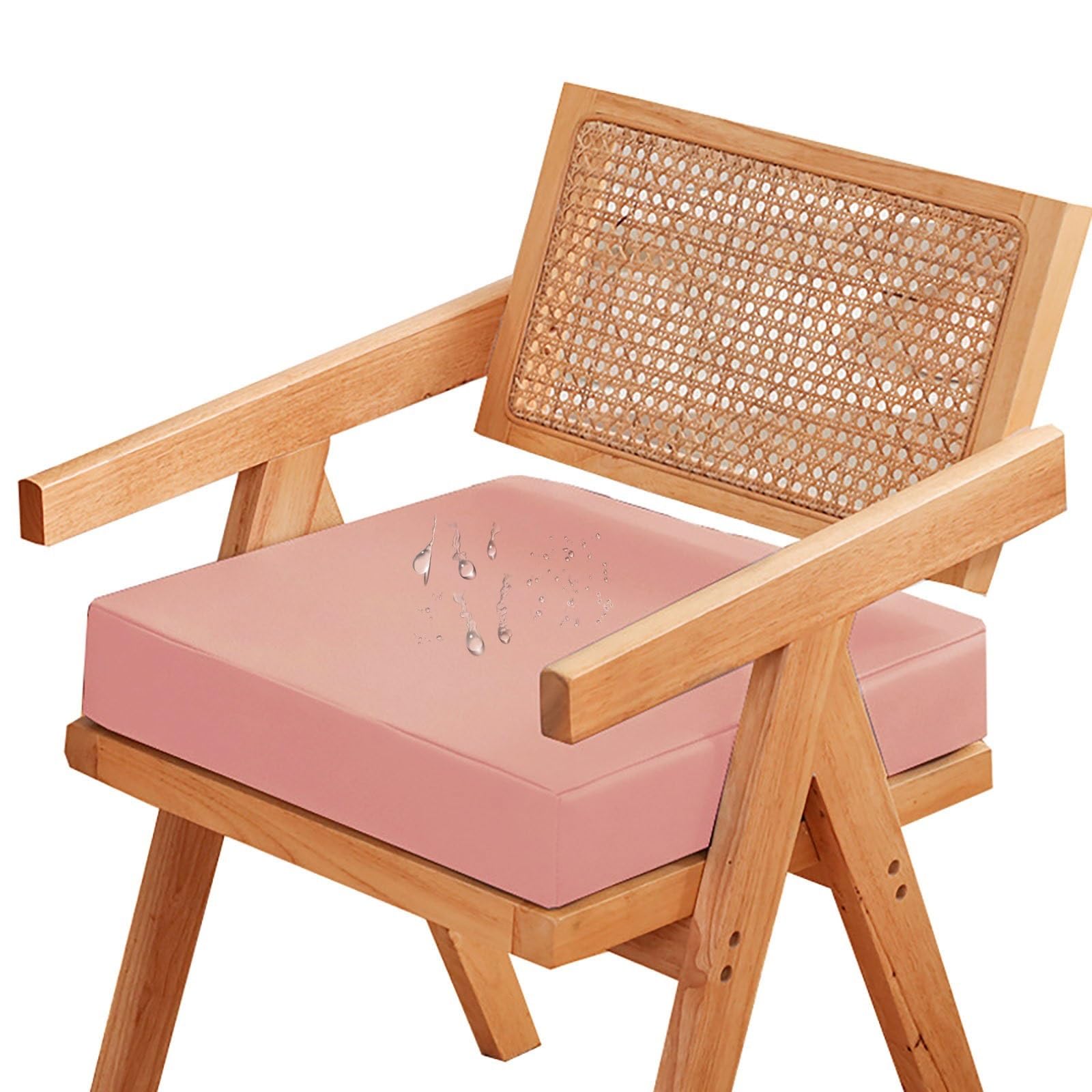 MCOSU Outdoor Chair Seat Cushions - 12x12/14x14/16x16/18x18/20x20 Inch - Square Thick Foam Patio Seat Pads for Garden, Lawn, Deck, or Indoor Use(P11,24X24X3IN)
