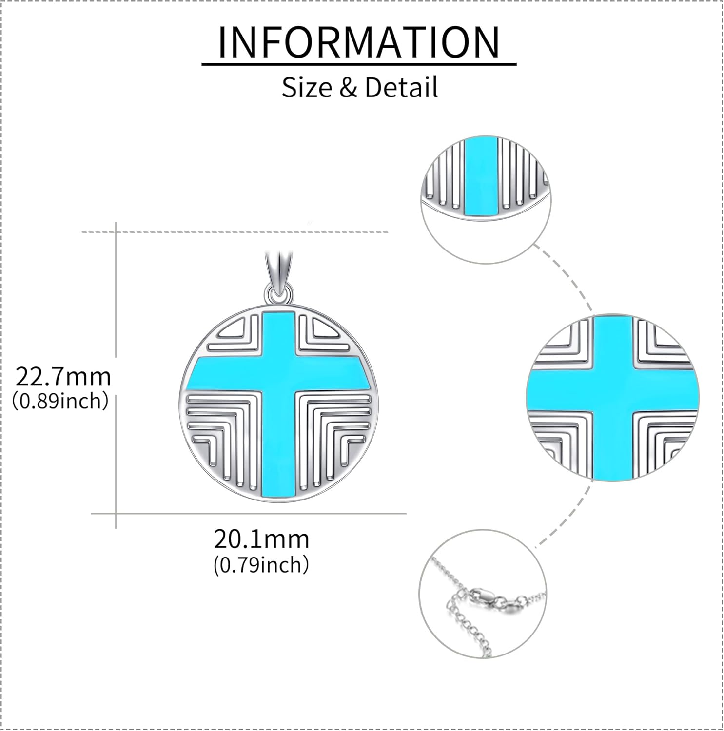 YAFEINI Cross Necklace 925 Sterling Silver Pendant for Teenage Faith Christian Jewelry for Women - Image 3