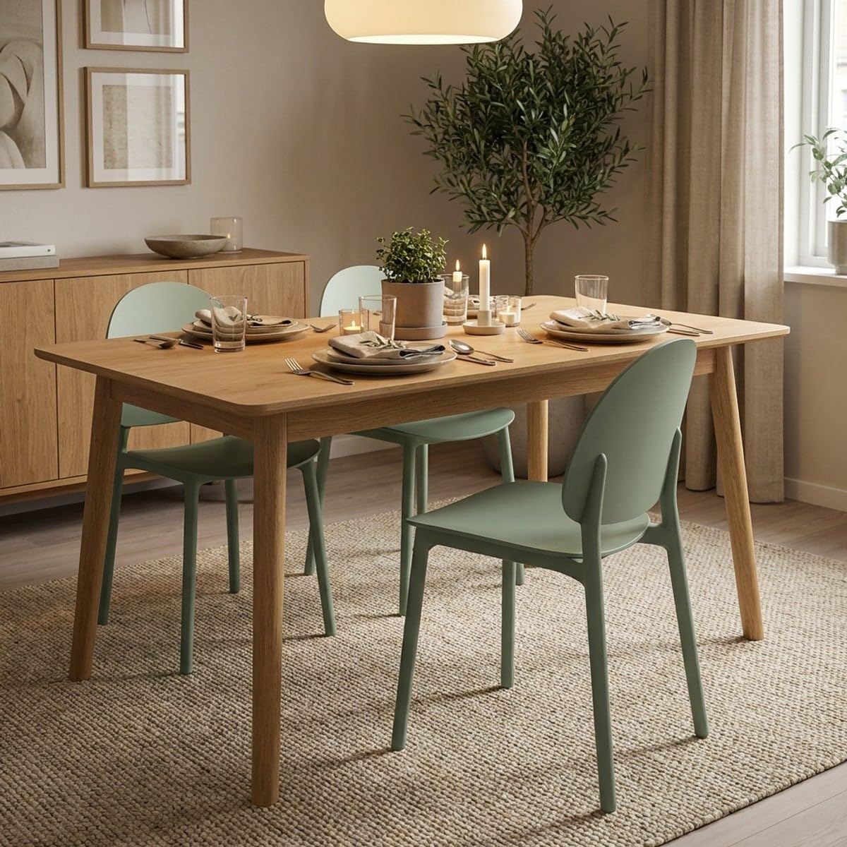 Produce Shop Chaise de Cuisine Salon et Jardin Moderne en polypropylène Gladys - Vert foncé