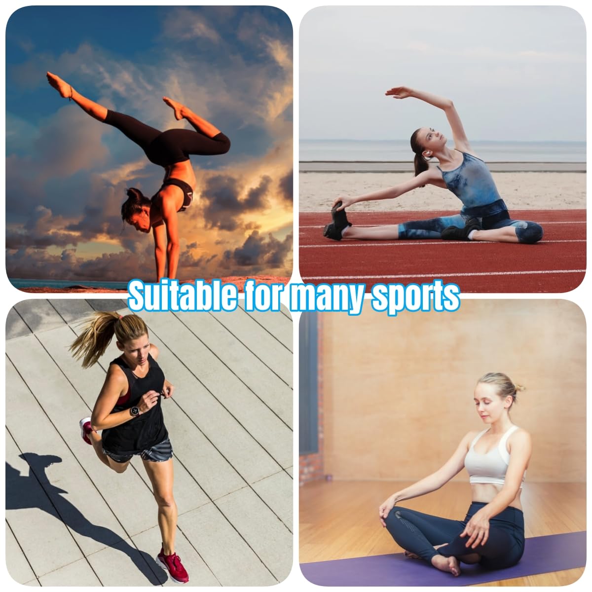 Tokaneit Pilates antypoślizgowe skarpety damskie, antypoślizgowe skarpety fitness, antypoślizgowe skarpety do jogi, z uchwytami i paskami, z 1 torbą do przechowywania
