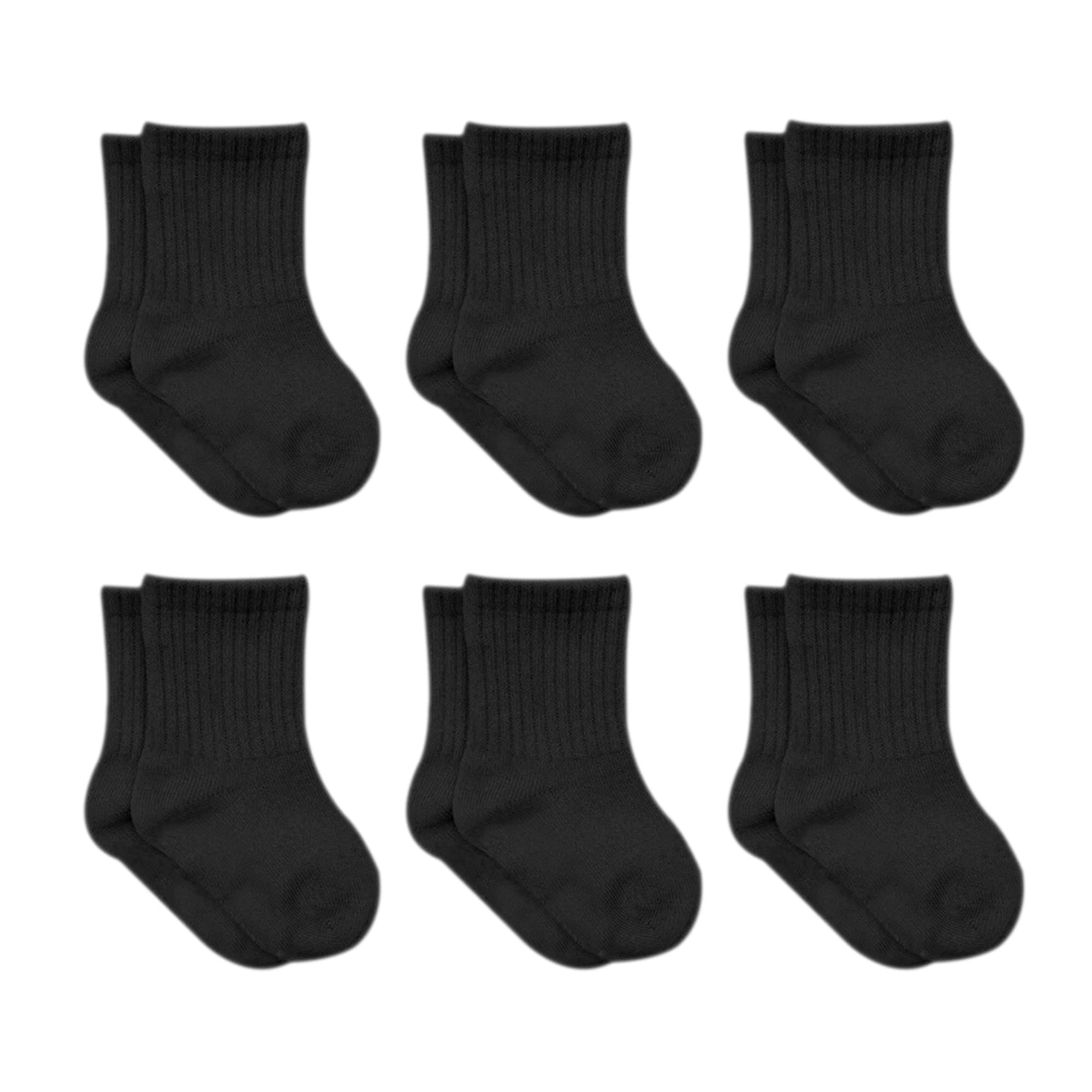 bistyle Baumwolle 6 Paar Baby Socken für Neugeborene Säugling 0-3 Monate bis 2-3 Jahre | Duftend Baby Socken | Jungen Mädchen Kleinkind Socken (as3, age, 12_months, 24_months, Schwarz)