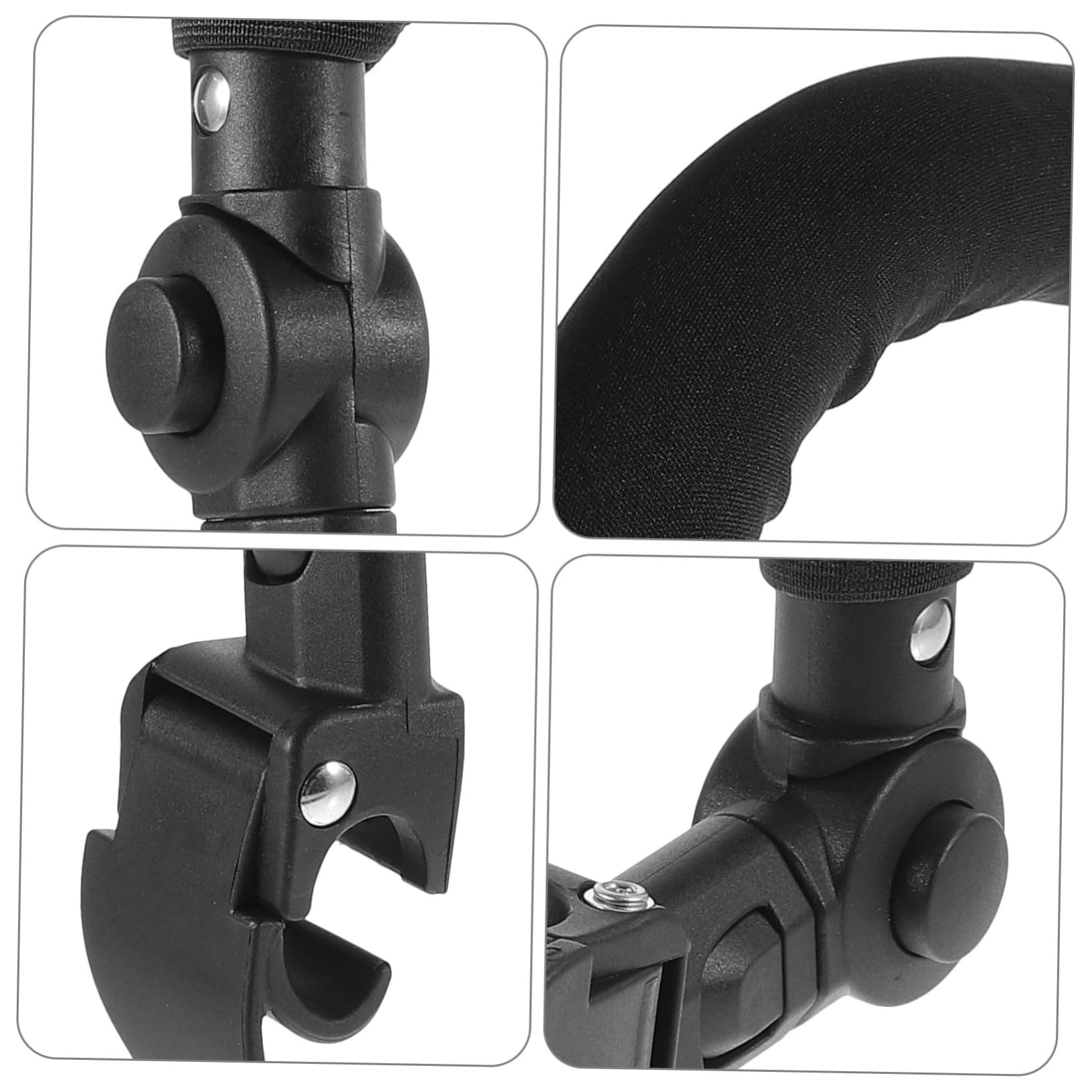 Extensor de Asa para Cochecito de Niño Negro de Plástico y Esponja | Diferentes Tipos de Sillita y Carrito, Instalación Sencilla, Uso Cómodo, Repuesto Práctico Estilo Aleatorio