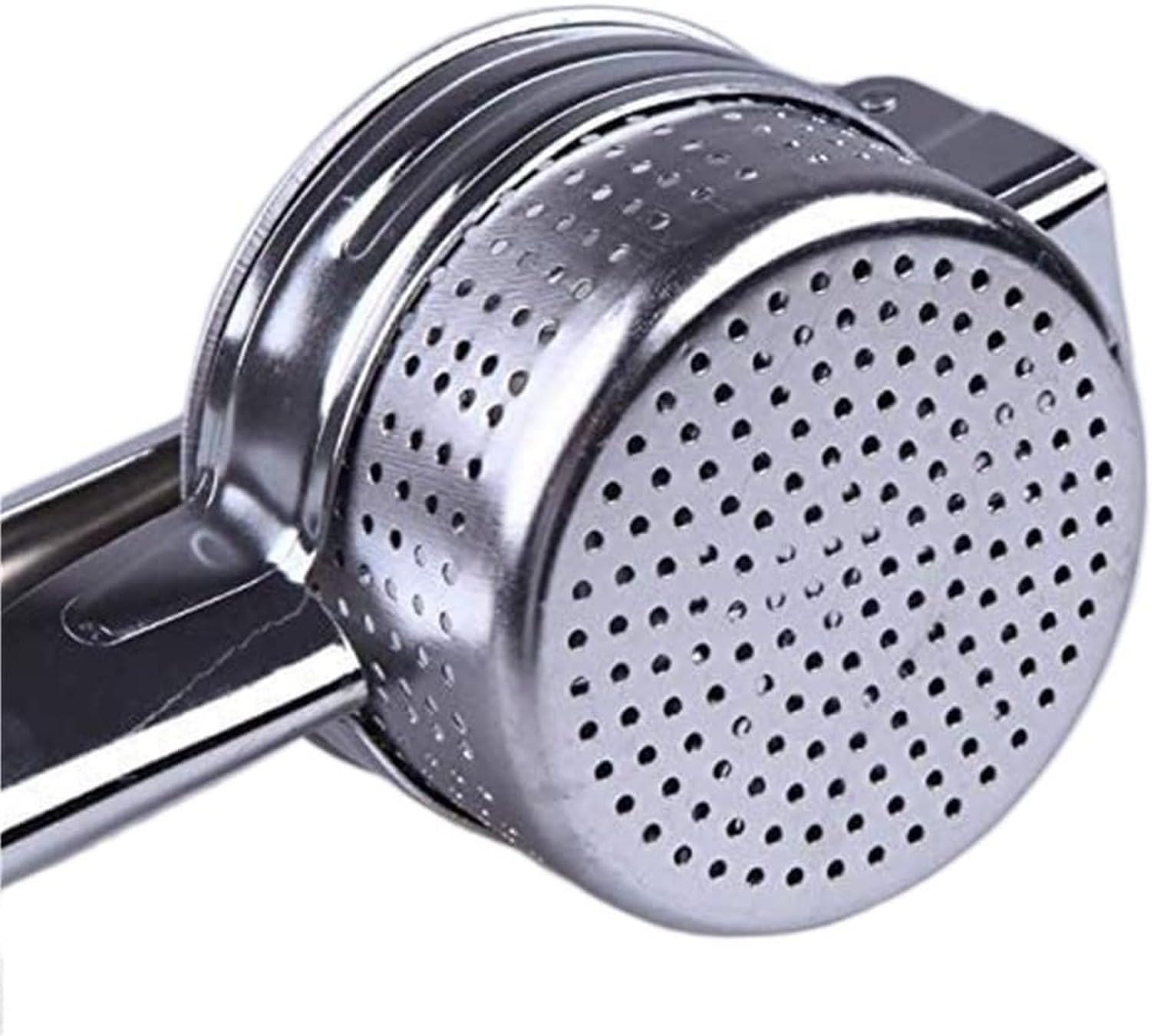 Prensa de ajos y Jengibre, machacador de Patatas Acero Inoxidable, Pica puré Fabricante sin Salpicaduras para Verduras Frutas, Plata, 26,5 * 9,8 * 9cm