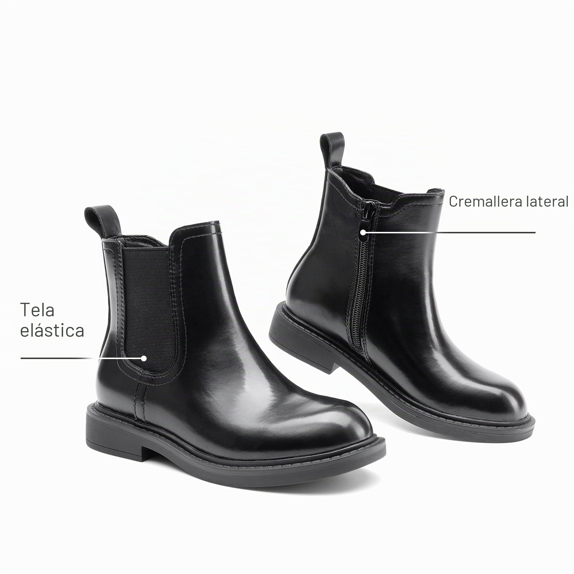 DREAM PAIRS Botas de Tobillo para Niñas con Cremallera Lateral Botines Chelsea de Tacón Bajo Zapatos de Moda para Niñas Pequeñas/Niños Pequeños/Niños Grandes
