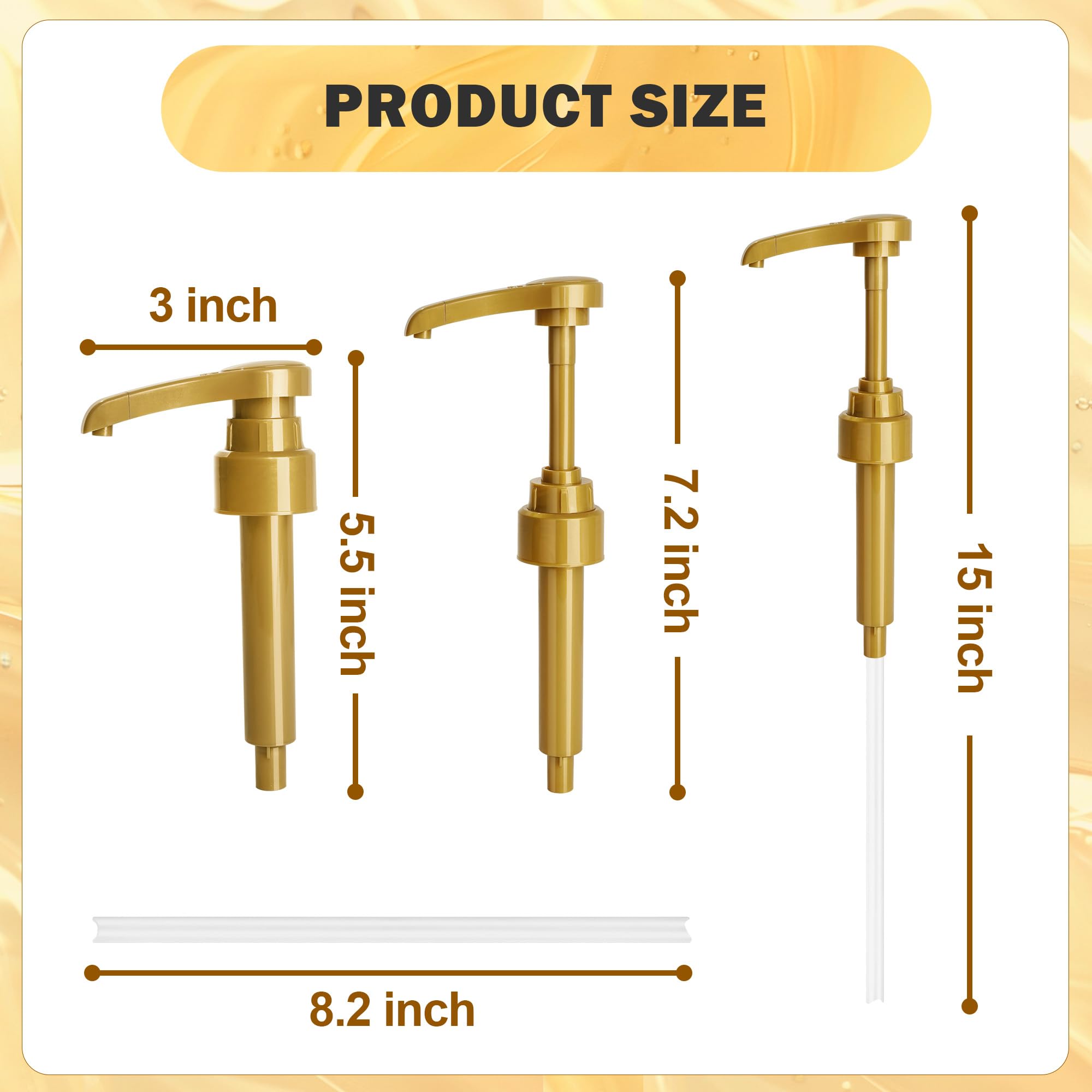 Pompa do syropu kawowego TYLKO do szklanej butelki Monin 750 ml - 3-pak pompek do syropu, kompatybilna z butelkami Monin 750 ml