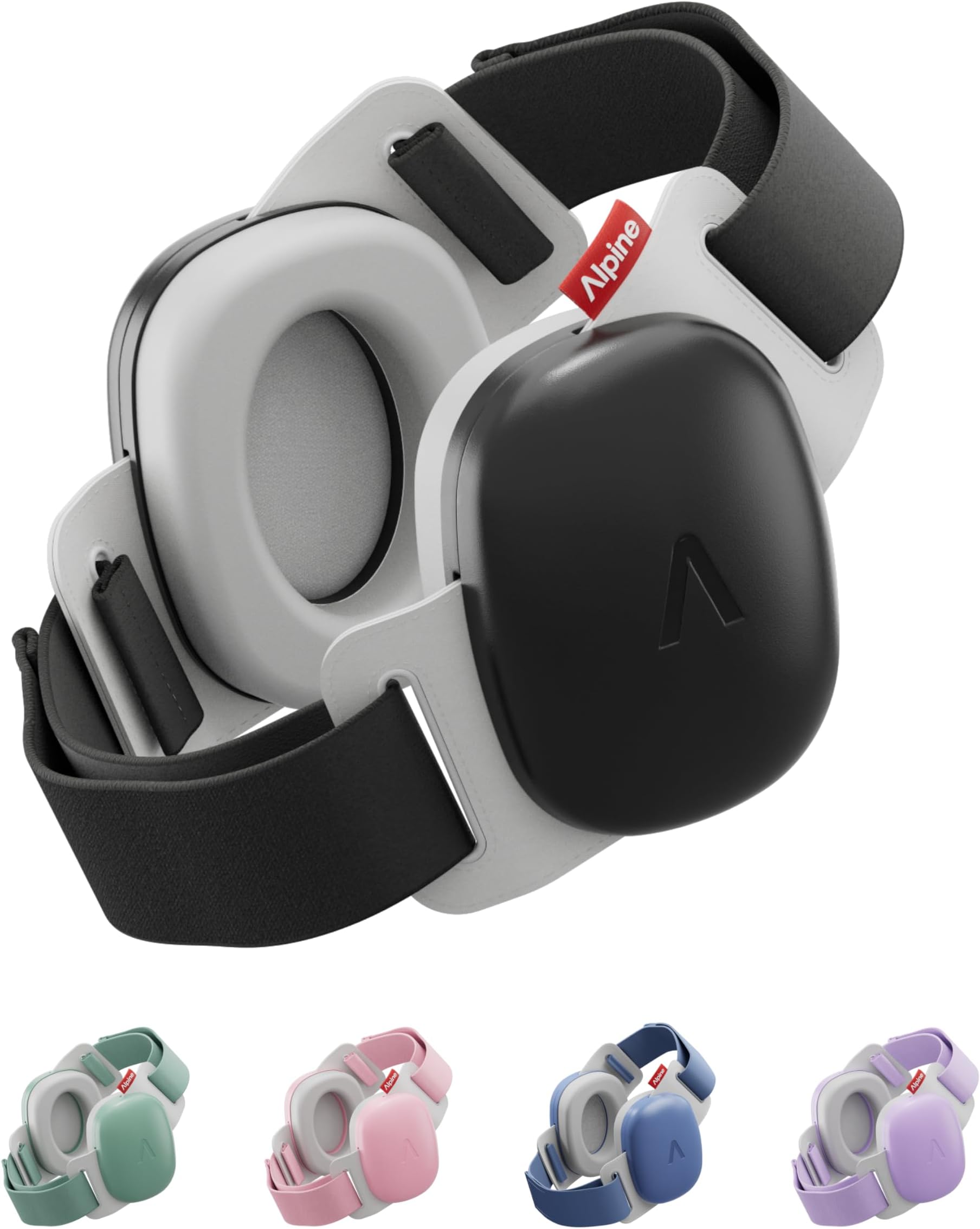 Alpine Muffy Baby Comfort - Protects Hearing for Babies and Toddlers - CE & ANSI Certified - Headband for Safe fit & Comfort - Adjustable for Ages 3-48 Months - 24dB Sound Reduction, Black