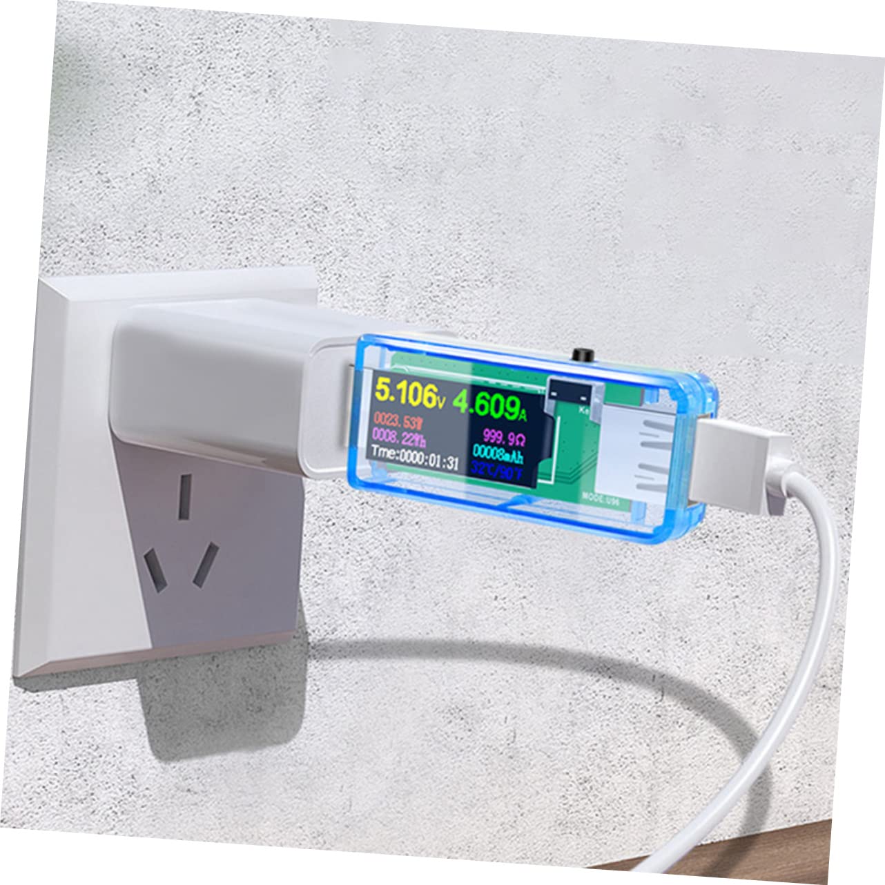 jojofuny 3piezas Medidor De Potencia Usb Digital Probador De Voltaje y Corriente Multímetro Portátil Para Carga De Dispositivos Usb Pantalla Lcd De Alta Definición Herramienta Práctica