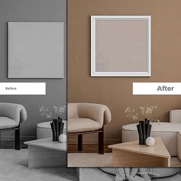 Self-Adhesive Wall Moulding Trim - Peel and Stick 3D Chair Rail Panel Molding for Home Decoration, Wall Protection & DIY - Flexible Mirror Frame, Cabinet Door Trim, White(6m x 23mm)