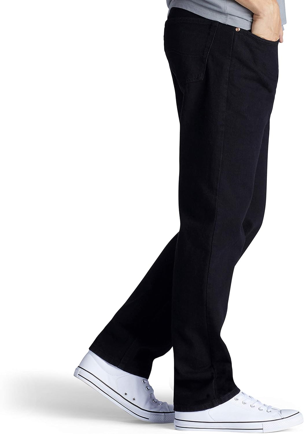 Lee Men's Relaxed Fit Straight Leg Jean 28W x 30L Double Black