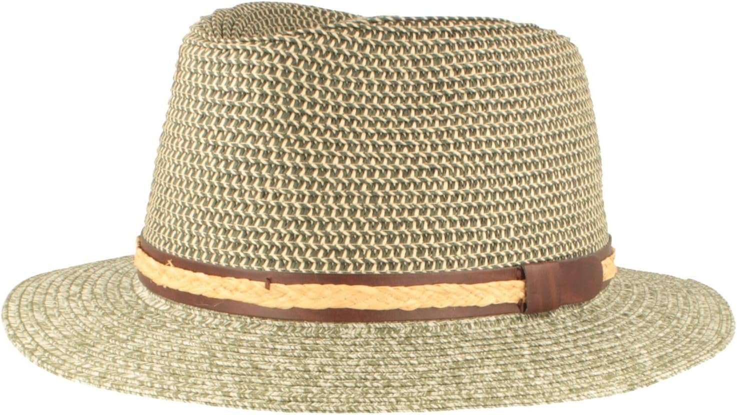 Chapeau De Paille Trilby | Chapeau D'été | Chapeau De Soleil – 100 % Papier – Knautschbar Avec Garniture – Particulièrement Léger, Flexible, Doux Pour La Peau Et Confortable – S