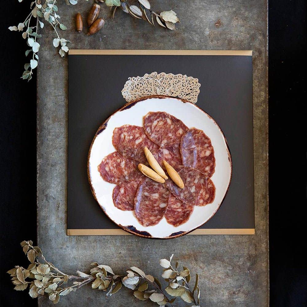 Salchichón ibérico de bellota. Salchichón lonchas. Embutidos ibéricos. Salchichón Ibérico loncheado envasado al vacío. Contiene 5 sobres x 80 grs (400grs.).
