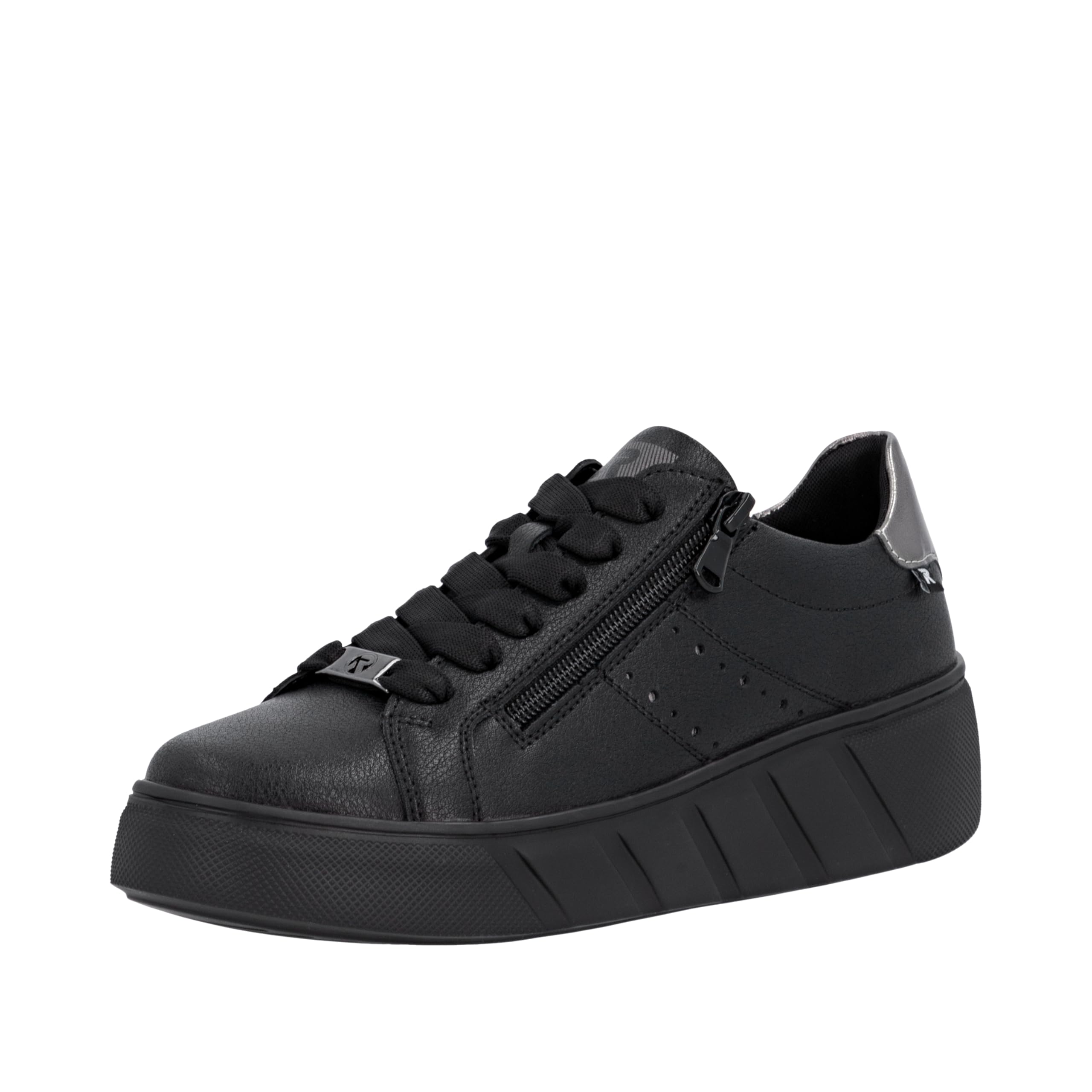 Rieker Women's W2605 Low Trainers, Black, 41 EU, Black, 7.5 UK