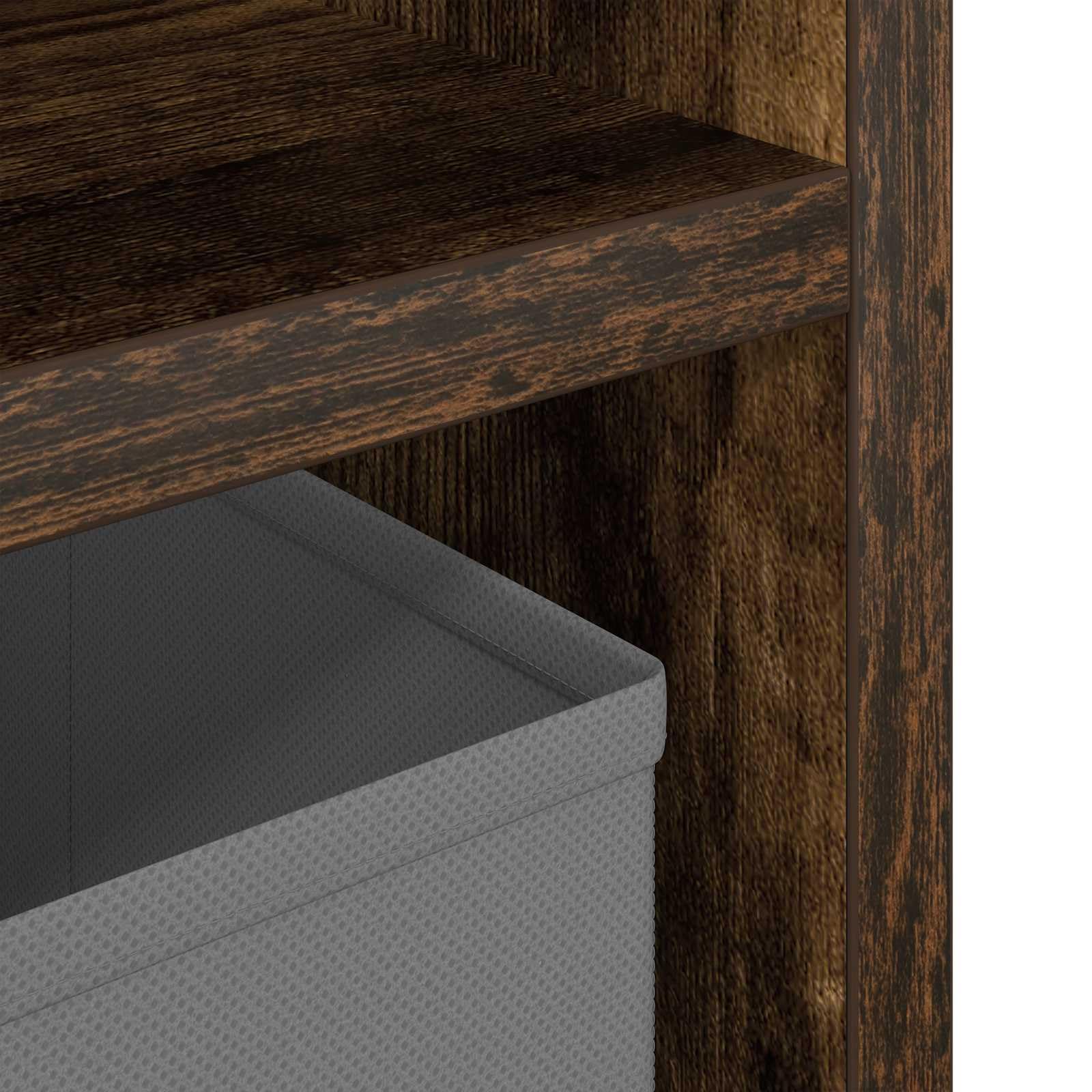 vidaXL Mueble bajo con cajón Roble Ahumado 102 x 32 x 48,5 cm