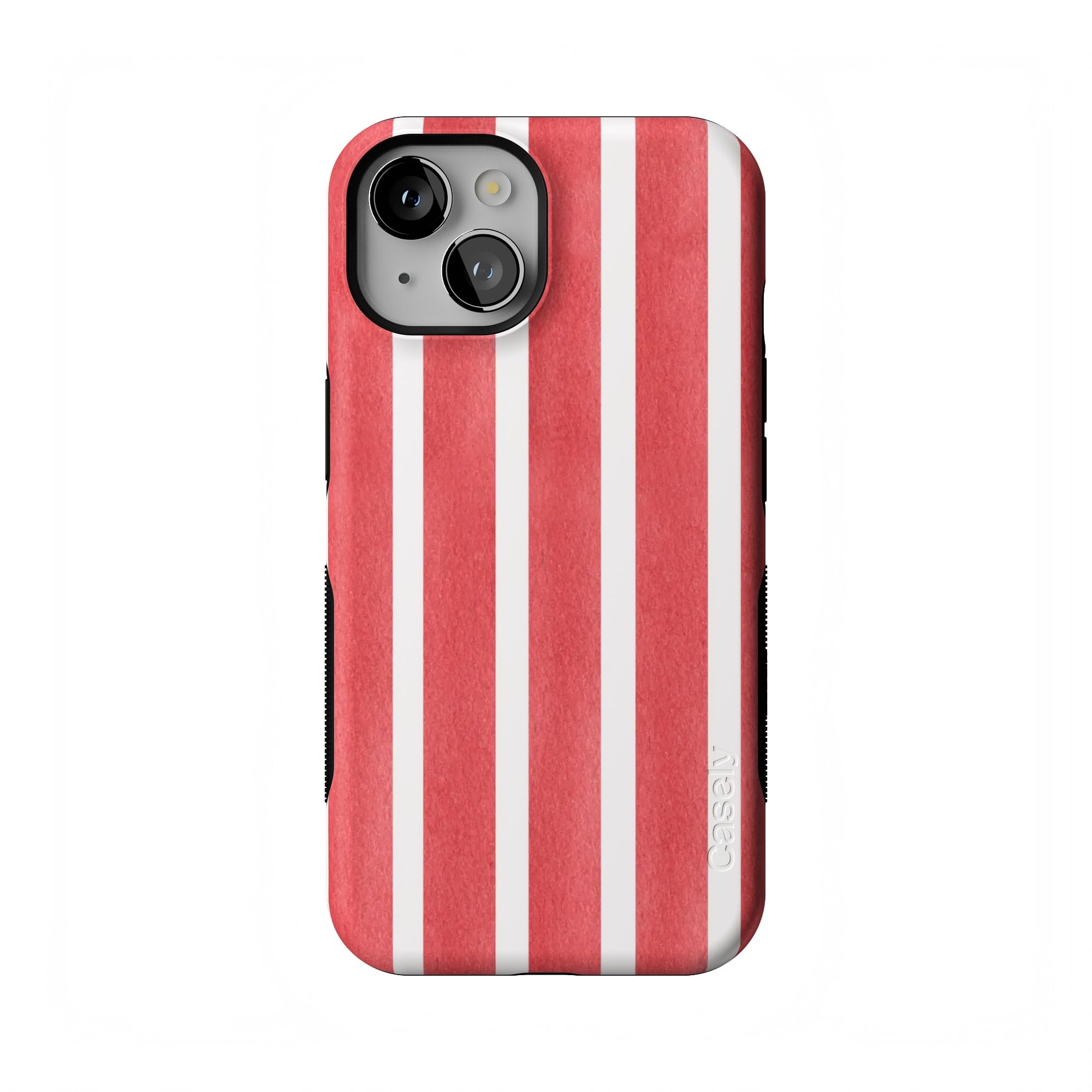 Casely iPhone 14 Case | East Coast Summer | Red Stripes | Compatible with MagSafe | Bold Protective Design