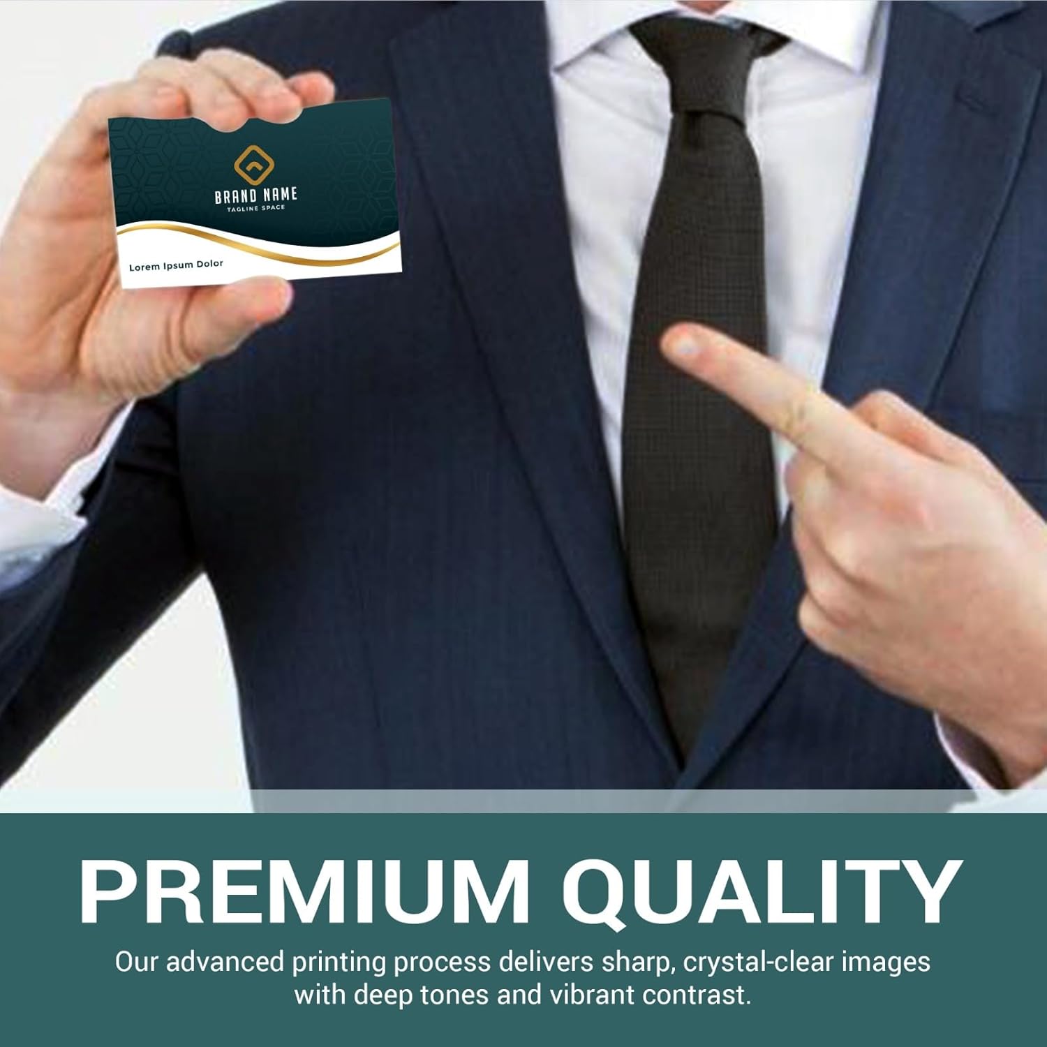 Custom Business Cards Double-Sided 3.5x2 Inch 300gsm Premium Cardstock Matte/Glossy Personalized Logo, Text & QR Code 100 Pack