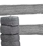 4 Pack Wire Wool Mice, 0000 Rodent Control Gaps Blocker Stainless Coarse Wire, Wall Hole Fill Fabric, Easy to Use Stop Rats and Mice Insect Pest, Removing Varnish, Rust, 9.2 meters