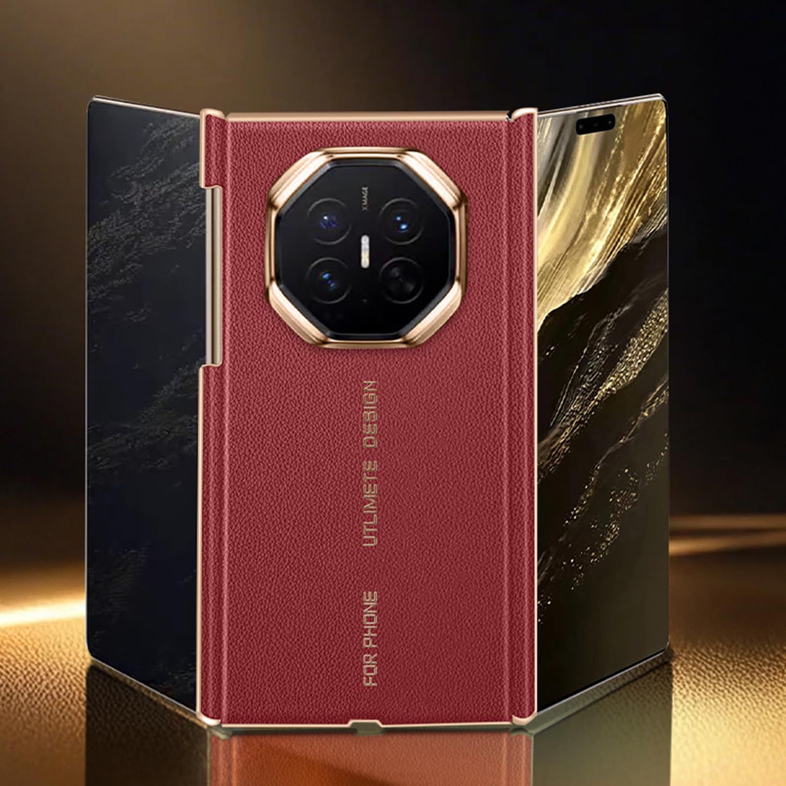 Skórzane etui do Huawei Mate XT2, magnetyczny zawias dwustronny z