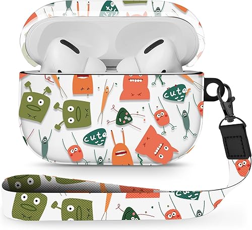 Miniatura 28 de Maxjoy Funda para Airpods Pro, serie de diseño de dibujos animados de anime, funda de Apple Airpod Pro para AirPods Pro 2019, fundas inalámbricas