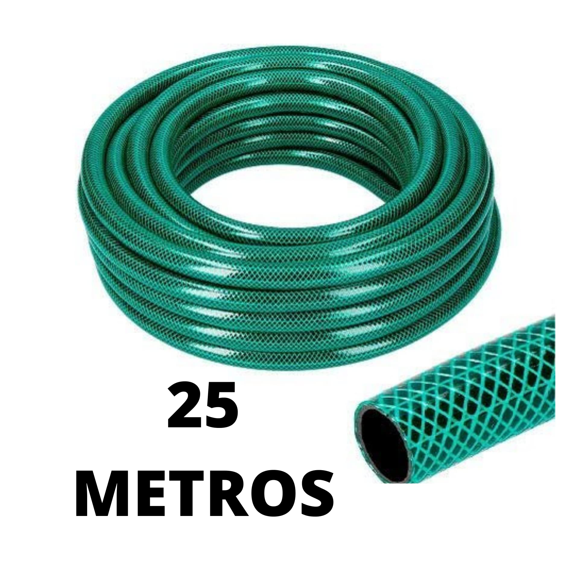 Riegolux 331020 Kit Manguera Batterie con Accesorios, Verde, 25 m