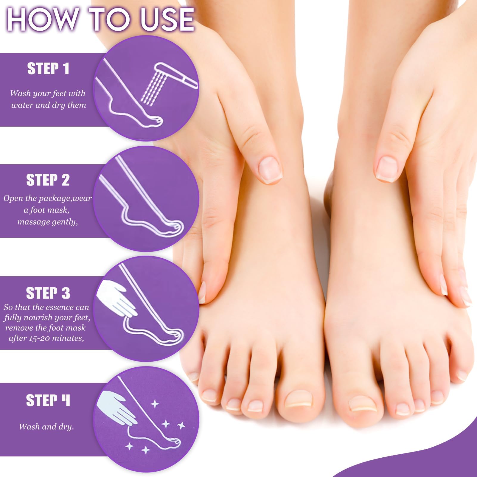 6 paia di maschere per i piedi, maschera idratante per i piedi, cura dei piedis secchi e screpolati, maschera per i piedis per uomini e donne (3 paia di aloe vera + 3 paia di lavanda)