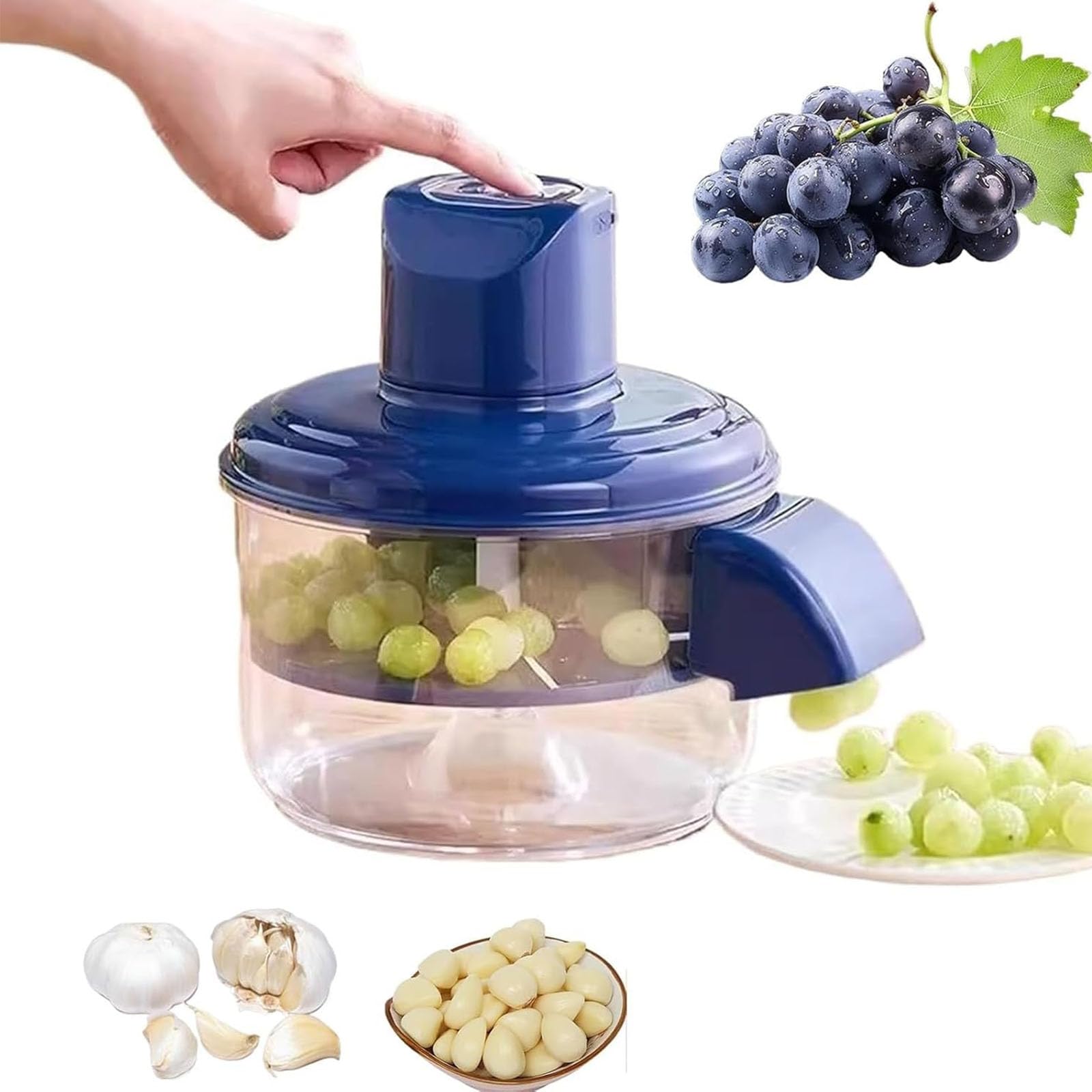 Voqghtu Blue Automatic Electric Peeling Machine,Vegetable Peelers For Kitchen,Easy Peelers, Rustproof High Speed Rotary,Electric Potato Peeler,Speed Peeler,Kitchen Gadgets,Home Use