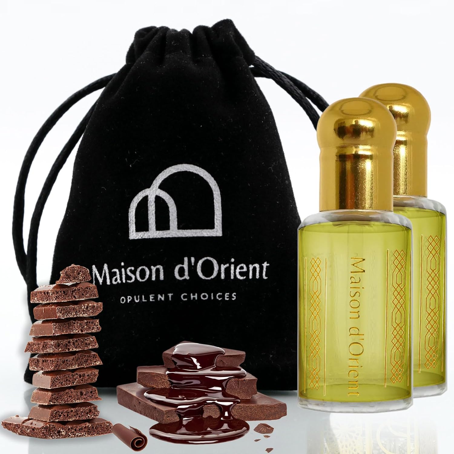 Musk Choco Unisex Perfume Oil 12 mL - Alcohol-Free Velvety Chocolate & Vanilla in Arabian Tola Bottle