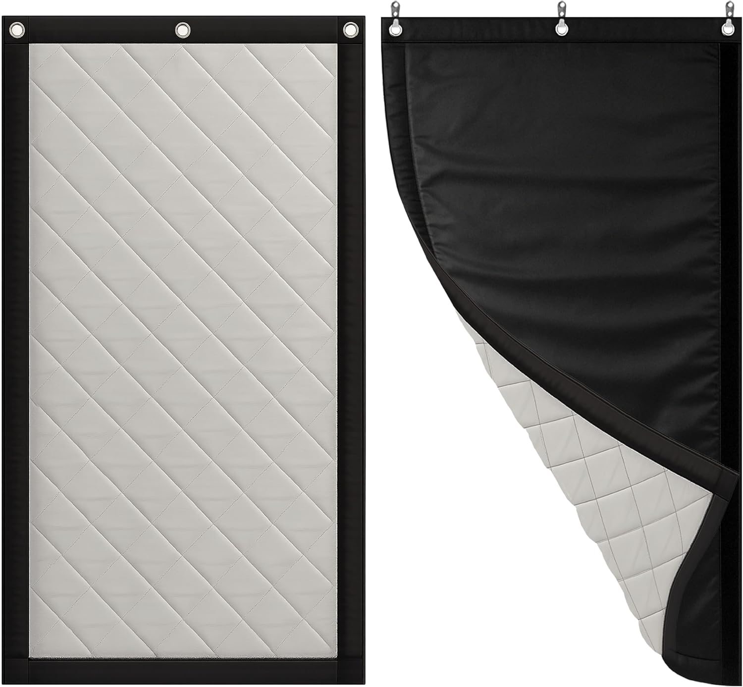 Soundproof Curtain 82.6" x 47.2" – Heavy-Duty Sound Dampening Blanket with Grommets, Wall Hooks – Multi-Layer Acoustic Soundproof Blanket for Noise Reduction and Light Blocking, 1 Pack, Black 47.2"W x 82.6"L (Pack of 1)