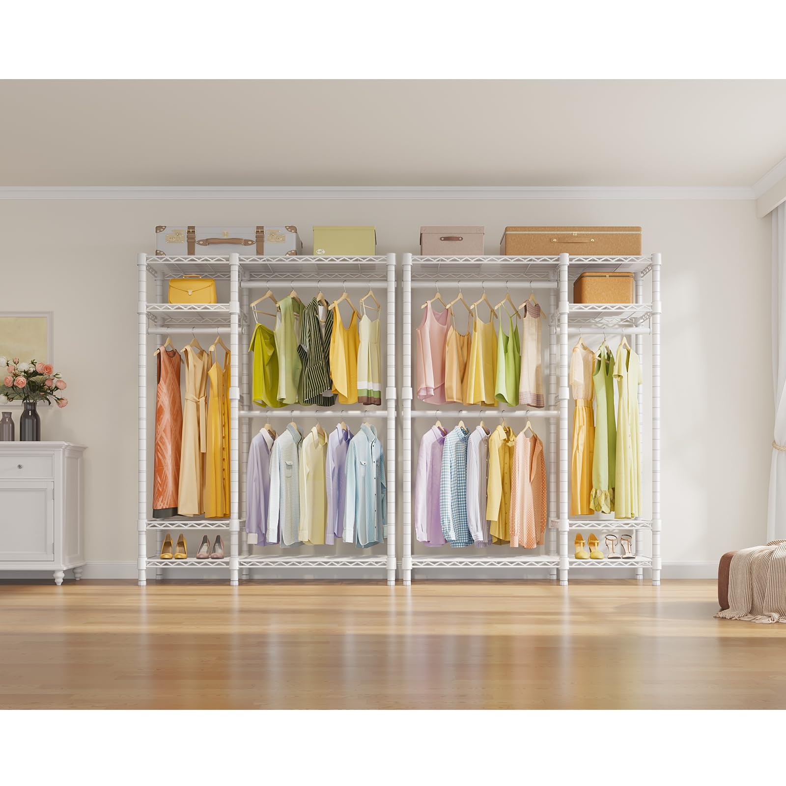 ②WWW_RACK WHAT WE WANT Amazon.com: VIPEK V2 Heavy Duty Clothes Rack 4 Tiers Wire Shelving