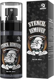 Stencil Remover Spray for Tattoo Transfer Pattern, Black, 60ml, Vegan-Friendly Aftercare Solution, Quick-Erase Formula