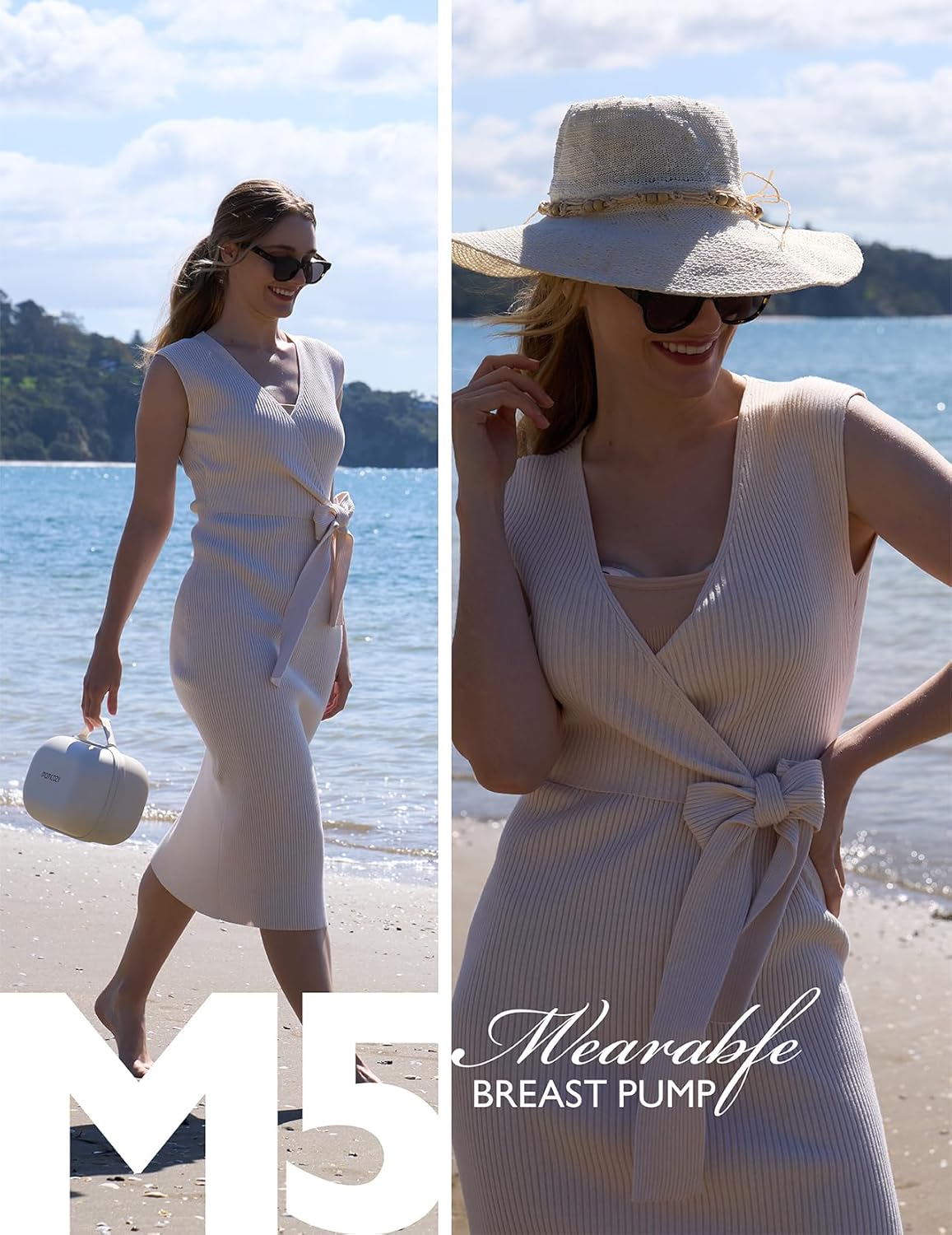 Momcozy Hands-Free Breast Pump M5, Wearable, Portable Pump with Soft Double-Sealed Flange 24mm, Featuring 3 Modes & 9 Levels Electric Pump (1 Pack, Purple) 9 710zPd4F+mL. SL1500