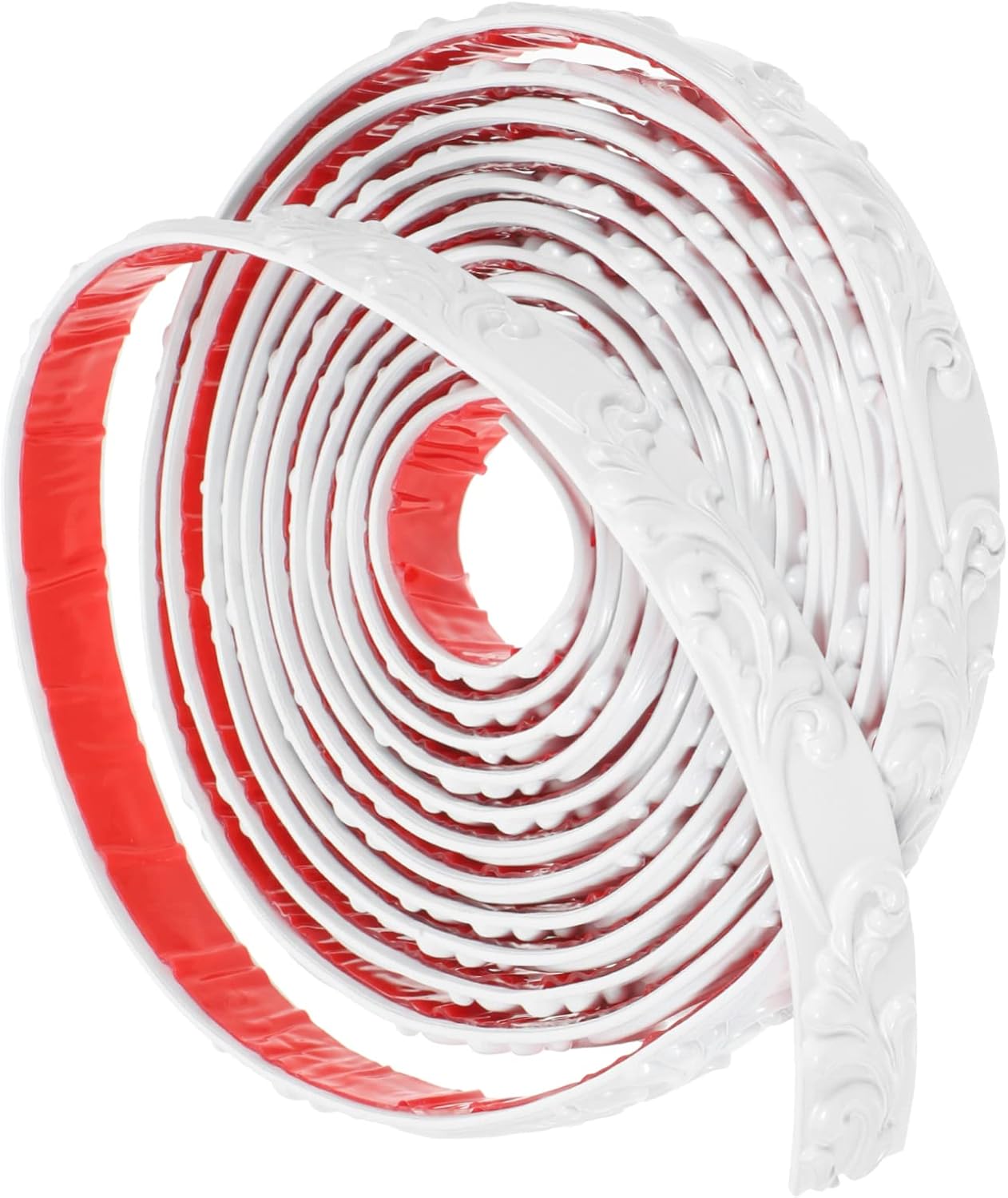 Self-Adhesive PVC Molding Trim for Wall Ceiling Flexible Peel and Stick Edging Tape 5m Decorative Caulk Strip for Home Decoration