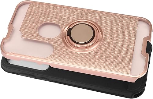 Miniatura 3 de Para Motorola Moto G Stylus XT2043, Moto G Power XT2041 (versión 2020) - Funda híbrida con soporte de anillo - RS2 oro rosa