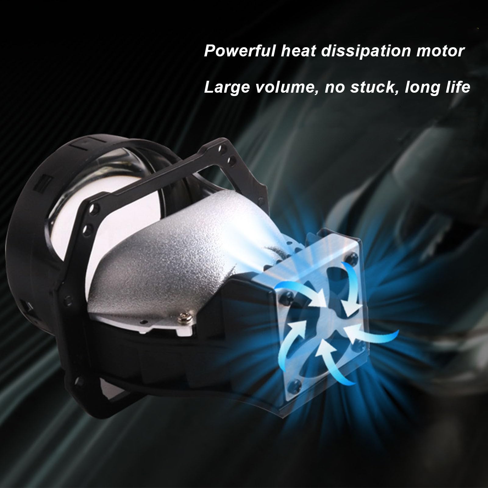 Faros Delanteros LED Torvex, Bombillas para Faros Delanteros de Doble Lente de 3 Pulgadas, lámparas para proyector 5500K 9-24V, compatibles con vehículos H1 H4 H7 HB3 HB4 D1 (Ojos de ángel Amarillos