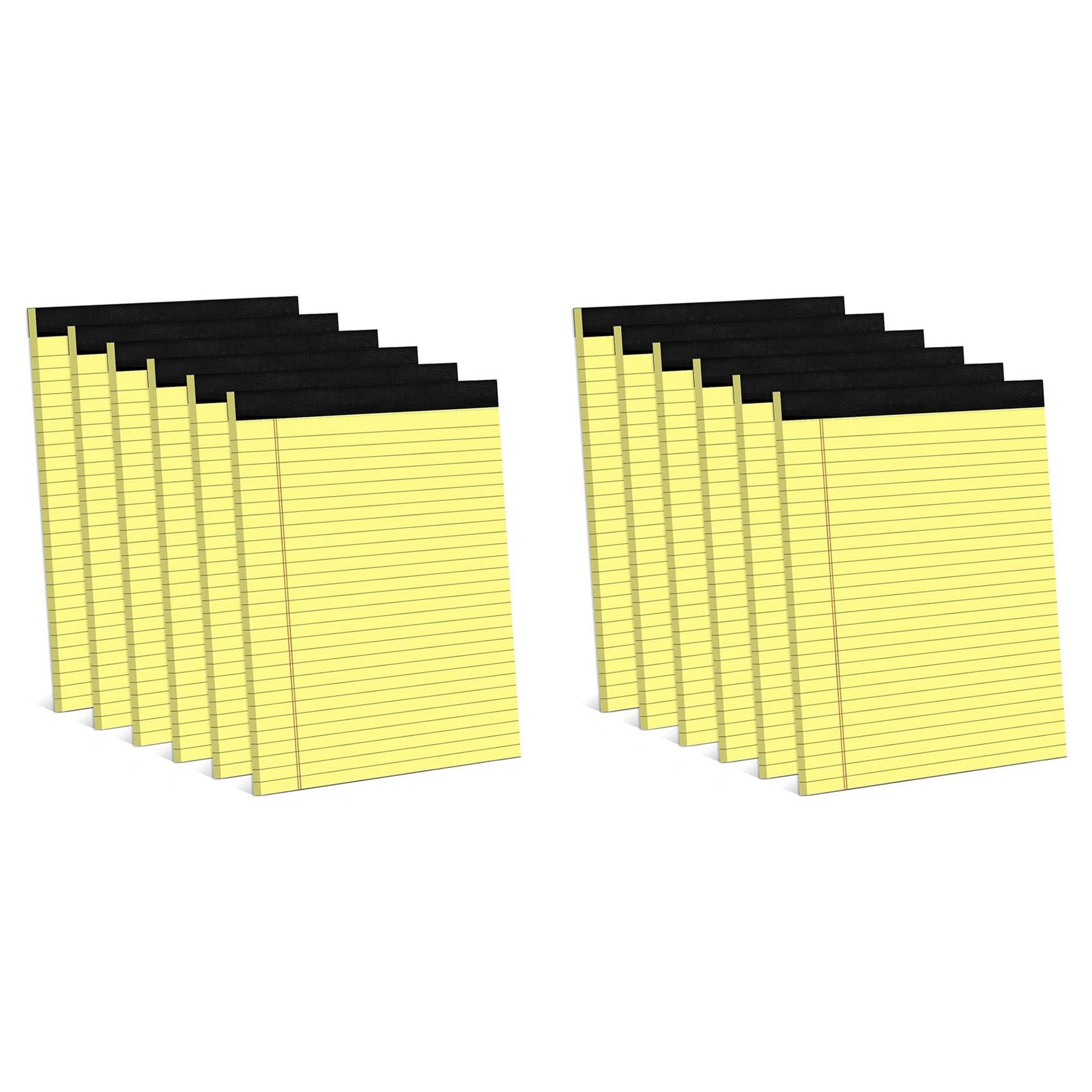 12-Pakowe Żółte Notesy 8,5 X 11,75 Wąskie Notatniki w Linie Żółte Notesy w Linie College